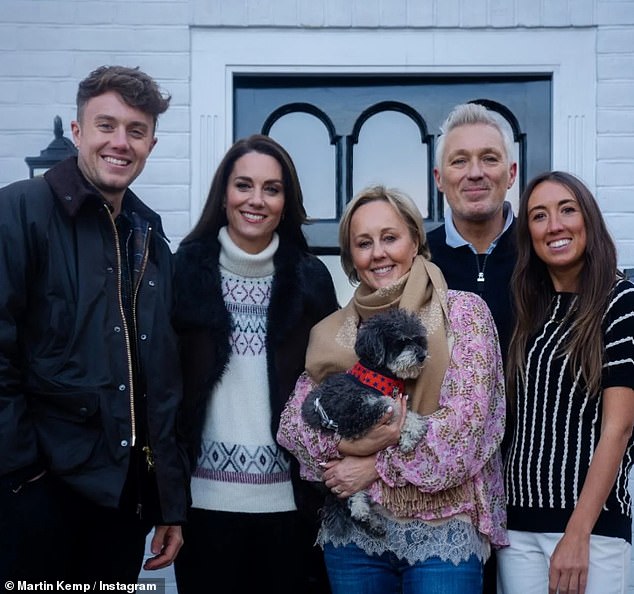 Roman Kemp revealed that the Princess of Wales got in touch with him to set up a meeting about a mental health project he had been fronting (Roman, Shirlie, Martin and Harley Moon Kemp pictured with Kate)