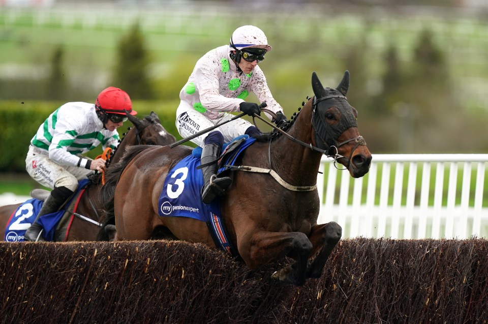 Gaelic Warrior winning the My Pension Expert Arkle Challenge Trophy Novices' Chase at Cheltenham.