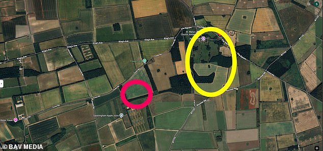 Anmer Hall (in yellow) is less than one mile away from the planned location for the pit