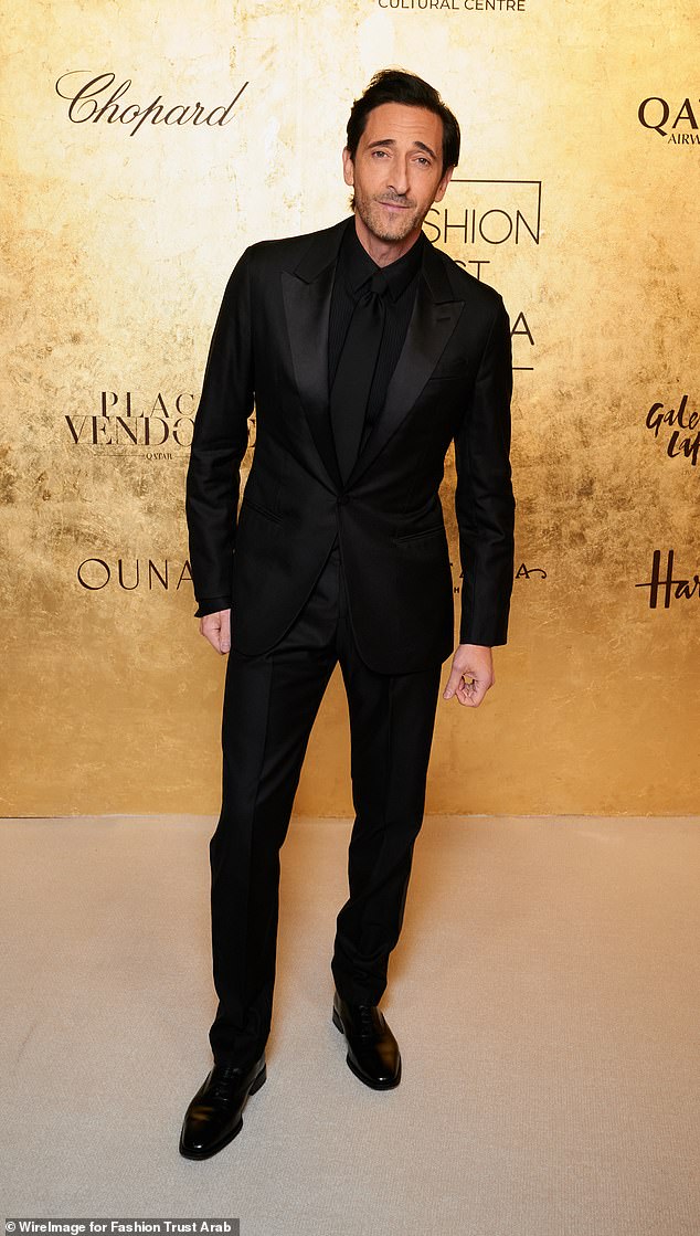 Oscar winner Adrien Brody also made an appearance, looking dapper in an all-black suit