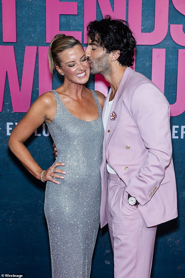 Baldoni with wife Emily at the It Ends With Us premiere in New York last year