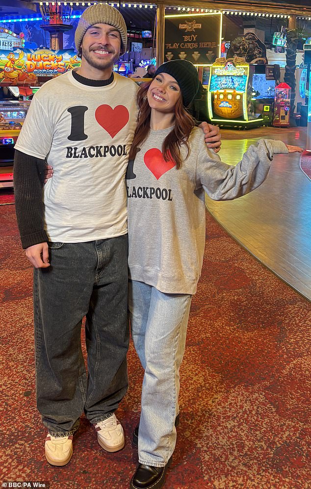 George Clarke and Alexis Warr in Blackpool ahead of this weekend's special episode from the Tower Ballroom