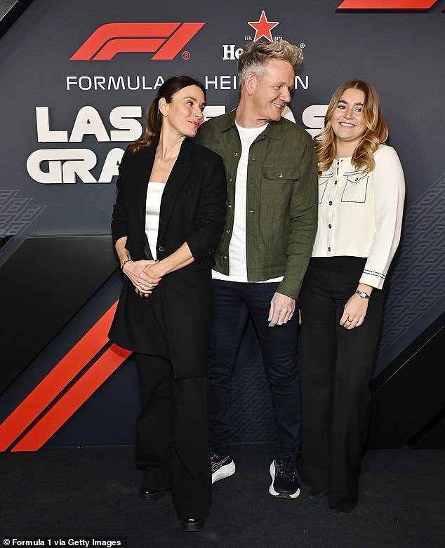 Holly, 25, is usually seen with her chef father Gordon, 59, at racing events across the world but instead chose to keep a low profile on Saturday