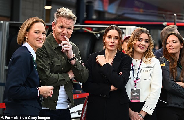 Tilly, 24, opted for a white jacket and dark trousers while Gordon wore a casual khaki jacket for the event