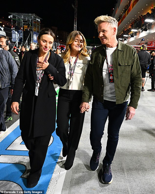 The Gordon family looked in good spirits as they stepped out together at the event, with Tana, 51, looking smart in a black suit