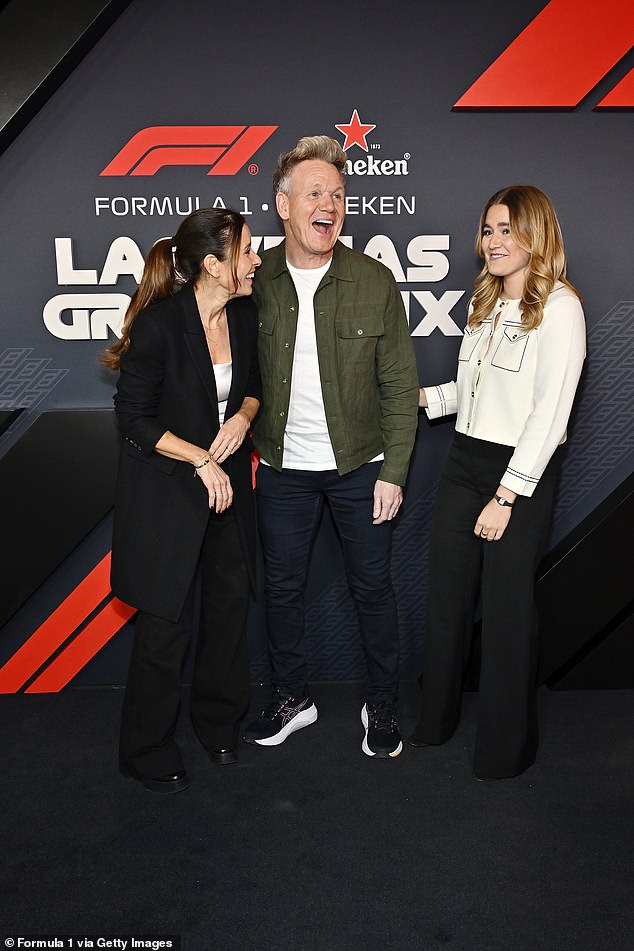 They looked like they were having a great time as they laughed and joked around