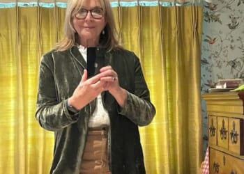 Fern Britton continues to show off weight loss in velvet jacket after dropping the pounds without resorting to jabs