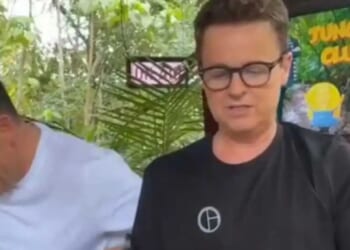 Ant McPartlin freaks out after a massive spider climbs on him during I'm a Celeb behind-the-scenes video