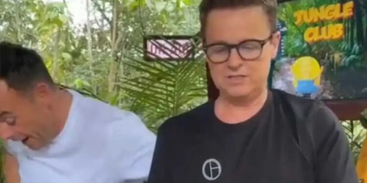 Ant McPartlin freaks out after a massive spider climbs on him during I'm a Celeb behind-the-scenes video