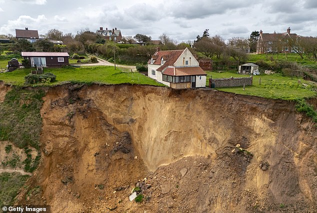 Last year, the council helped demolish a farmhouse that had started falling into the sea, tensions are still high