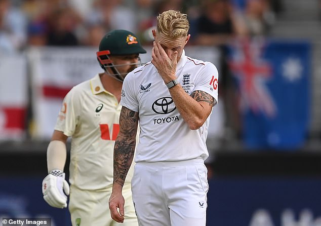 Vaughan and Stokes (front, centre) had butted heads before the first Test, after the ex-England skipper had criticised England's preparations