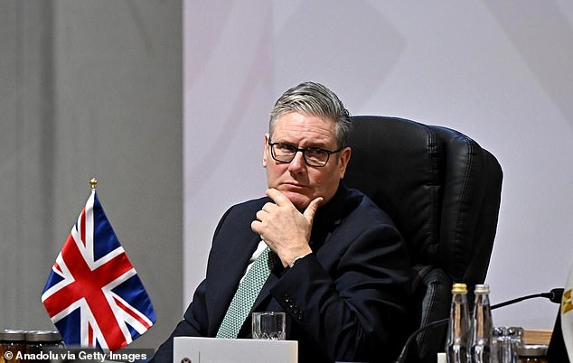 Sir Keir Starmer is pictured attending the G20 Leaders Summit in Johannesburg, South Africa, on November 22