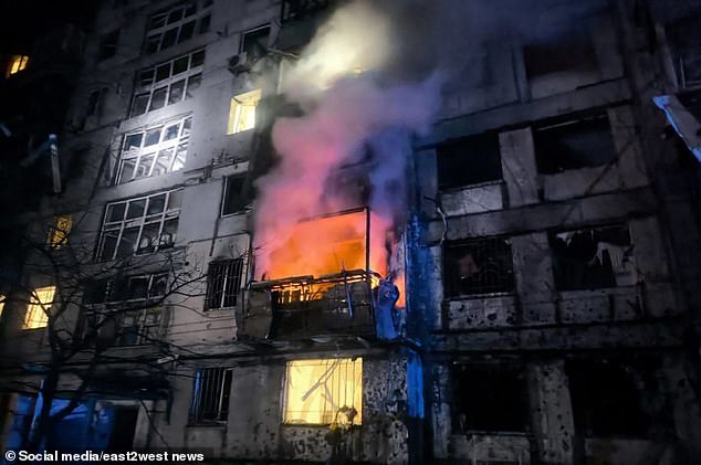 It comes as residents in Moscow were hit with power blackouts and heating disruption for the first time today after a Ukrainian strike