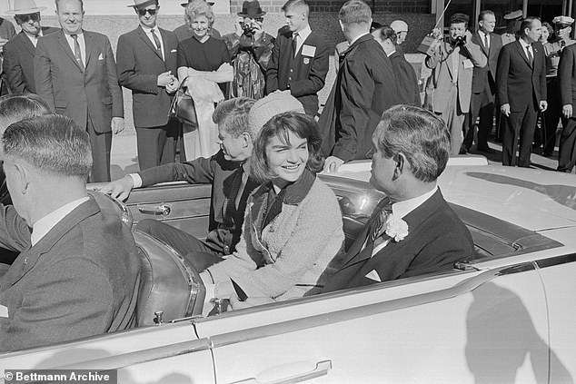 Kennedy was in Texas with his wife Jackie and Vice President Lyndon B Johnson (pictured) on the day of his assassination in Dallas