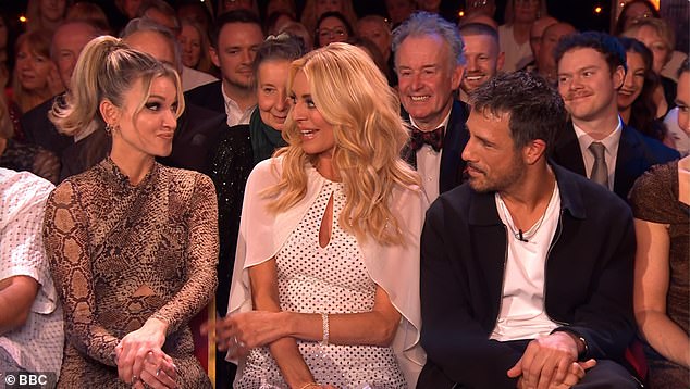 Tess was the first to slip up, while speaking to former Strictly finalist Ashley Roberts in the audience, saying she would be performing 'later on'