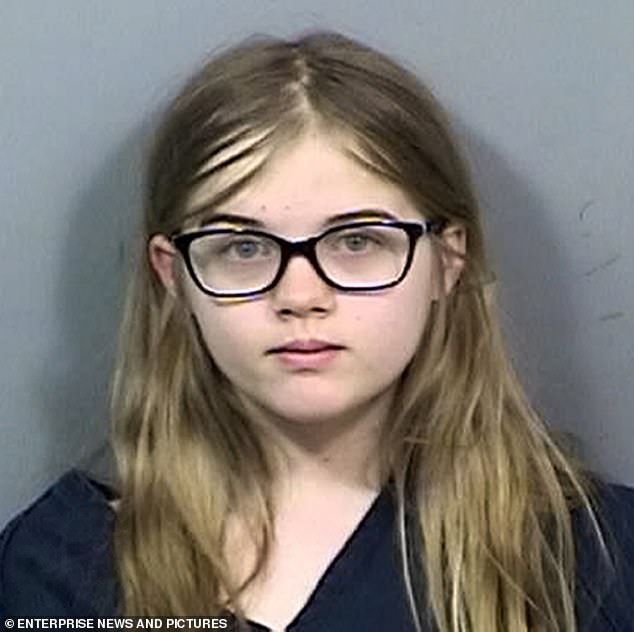 Geyser, pictured at age 12, stabbed her friend 19 times as a sacrifice to Slender Man