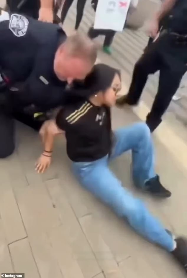 A crowd of about 75 students from A.L. Brown High School, including Ramos, walked out of class in protest of ICE agents recently infiltrating nearby Charlotte