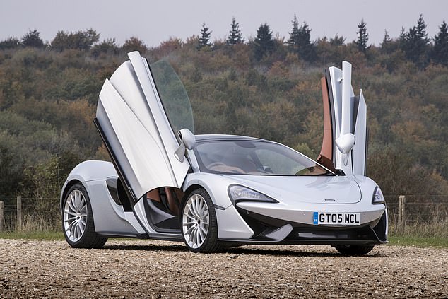 A silver McLaren 570GT supercar, a similar model to the one driven during the crash (file photo)