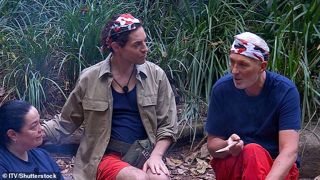 Describing their wedding day to his campmates, he said: 'I got married in St Lucia on a clifftop overlooking the Caribbean with just three people'