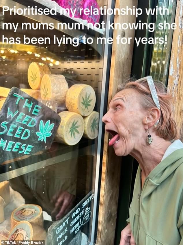 Alongside a photo of his grandmother Jackiey Budden, he wrote: 'Prioritised my relationship with my mum's mum not knowing she has been lying to me for years!'