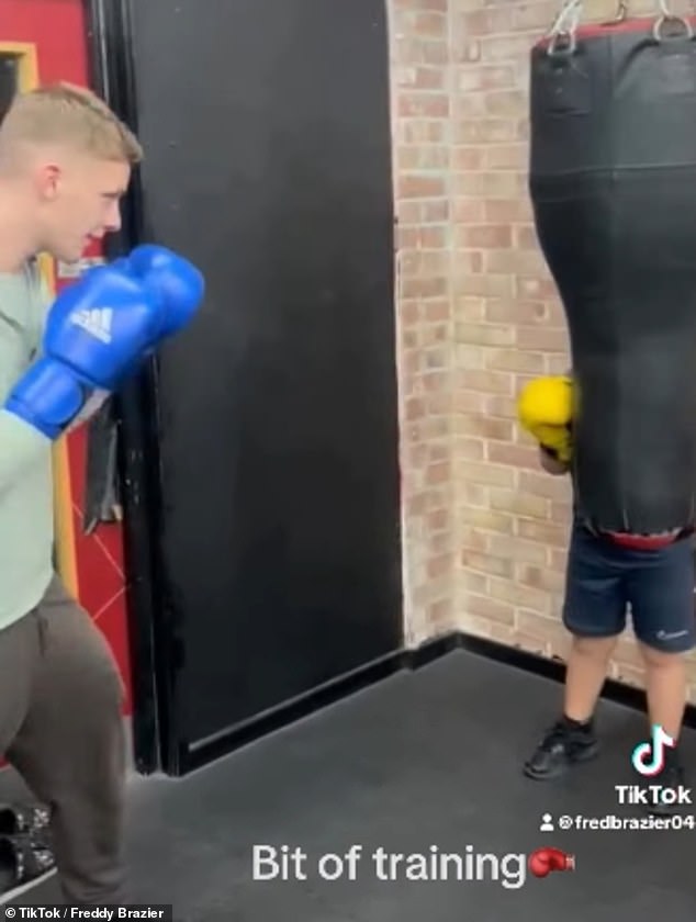 The video then showed images of himself attending events, training in the gym and eating salads for lunch