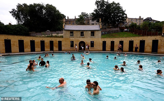 Pictured is Cleveland Pools, Bath, on September 10 2023 - the first day it reopened to the public
