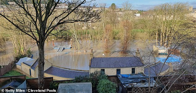 But the historic pools were forced shut - and may never reopen again - after the site flooded (pictured). Residents say they warned the project ringleaders that this would happen but they were 'fobbed off'
