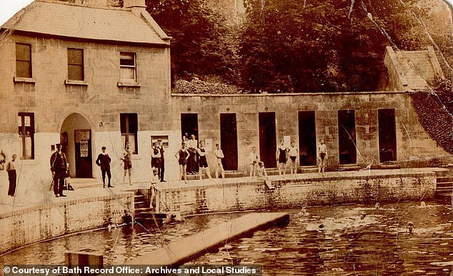 Cleveland Pools is pictured in 1910. The lido closed in 1984 and reopened in September 2023 - for just four months before the 'floodproof' plant room flooded
