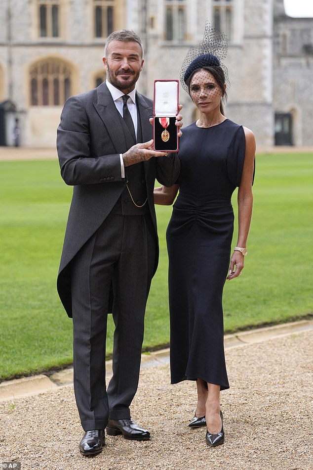 Victoria's post on Instagram comes after David received a knighthood from King Charles last month
