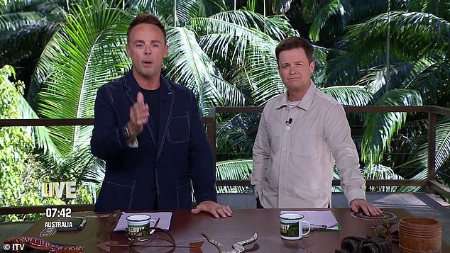 Hosts Ant McPartlin and Declan Donnelly promised viewers there would be punishment after the sports pundit smuggled contraband into the jungle