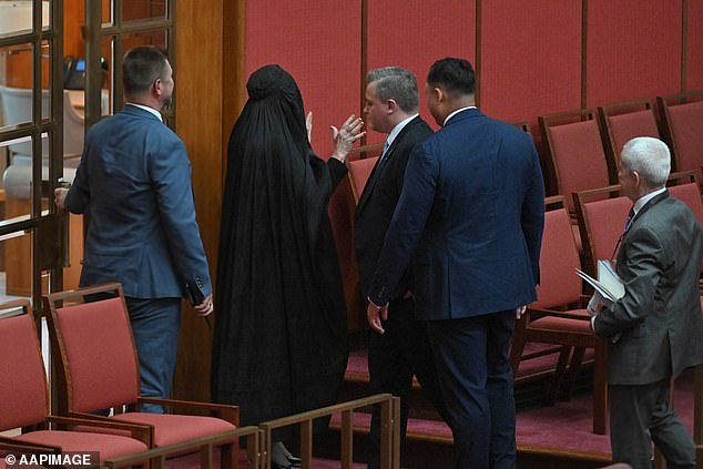 Pauline Hanson (pictured) had attempted to table a motion calling for the burqa to be banned