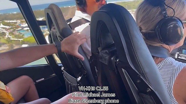 Footage from inside the helicopter shows the moment before the crash
