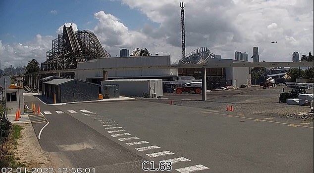 Image shows the helicopter moments before the horrific collision