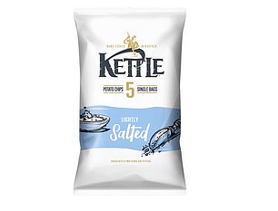 Finally, in nutritional first-place, somewhat surprisingly, are a simple classic - Kettle's Lightly Salted Crisps