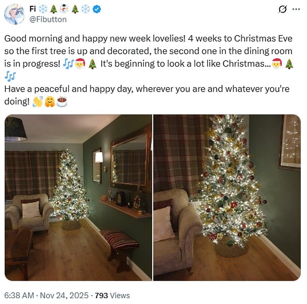 As the countdown to Christmas begins those who have already bought and decorated their tree have proudly taken to social media to show off their festive homes