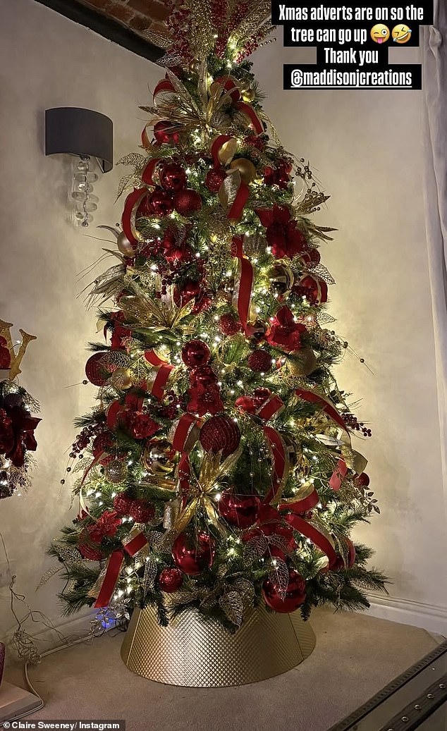 Claire Sweeney revealed she put her Christmas tree up just a week into November