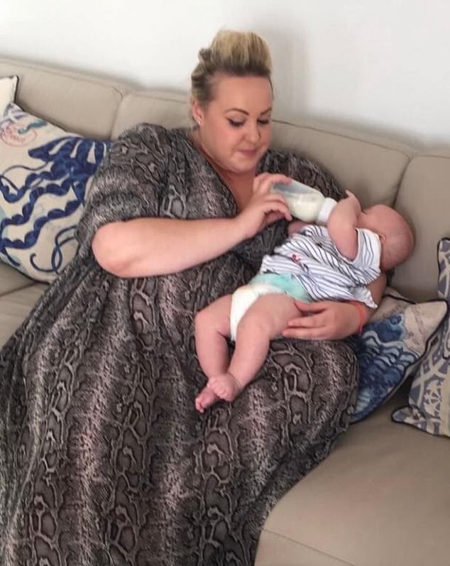 Harriet Southan with her son Freddie before her surgery. He has ADHD and she found it difficult to keep up with him because of her weight