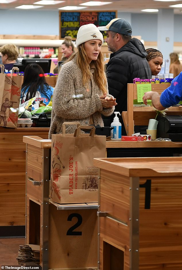 The actress, who was recently accused of improvising an unscripted kiss while filming It Ends With Us, appeared to keep a low profile as she ran errands at Trader Joe’s