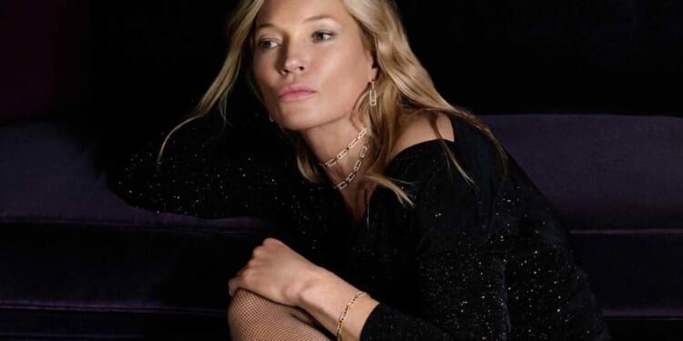 'Fearless' Kate Moss, 51, shows off her supermodel legs in tights & heels in 'timeless' jewellery brand shoot