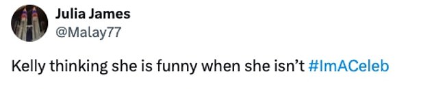 They said: 'I love how everyone ignored Kelly': 'Kelly desperately peering out of the bucket to check whether anyone is looking at her is embarrassing':