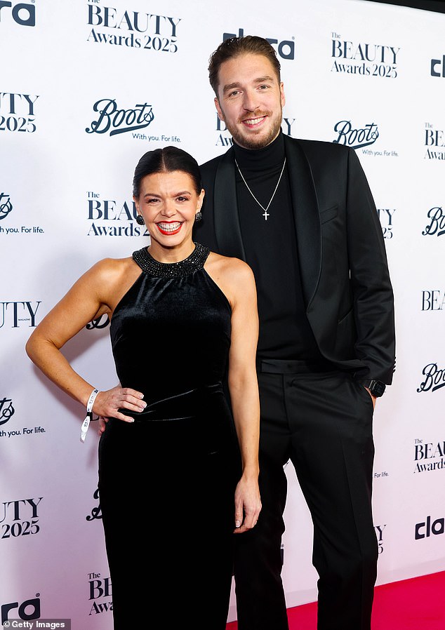 LadBaby duo Roxanne Hoyle and Mark Hoyle were all smiles at the bash