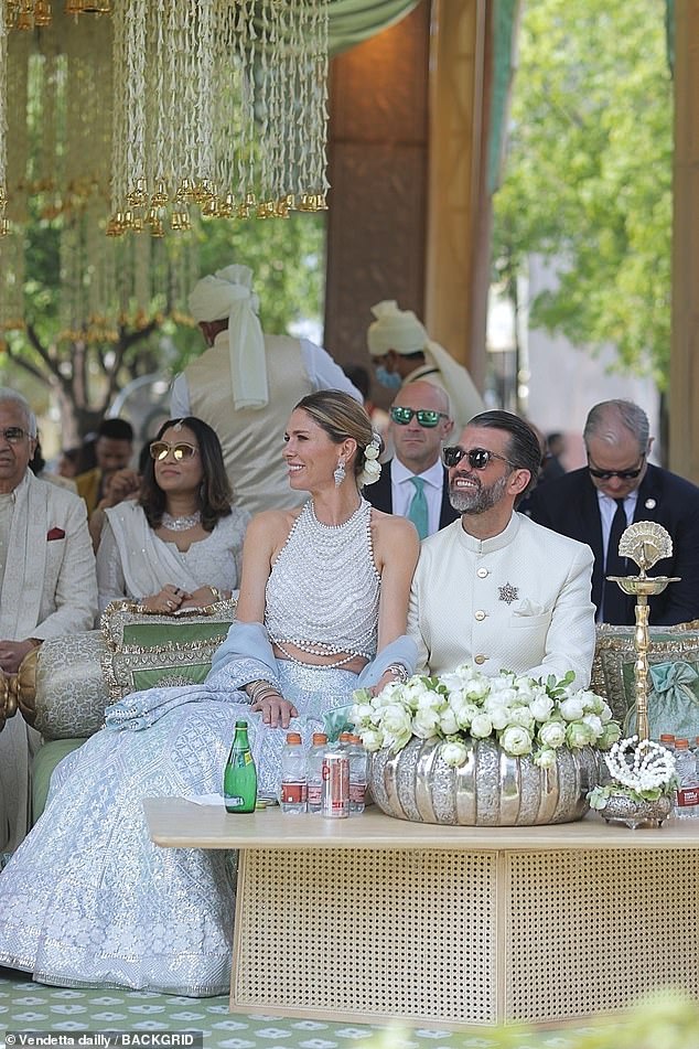 Don Jr. and Bettina couldn't keep their hands off each other during the nuptials