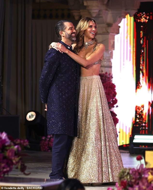 As Lopez danced up a storm, Don Jr. and Bettina looked more in love than ever as they laughed and smiled during the festivities