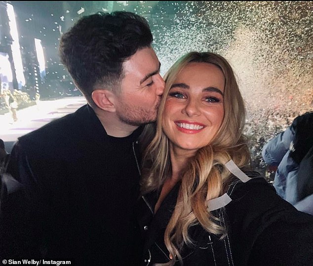 The presenter, 39, revealed to the Daily Mail how she returned to work just three months after giving birth as the 'breadwinner' of the family (pictured with her fiance Jake)
