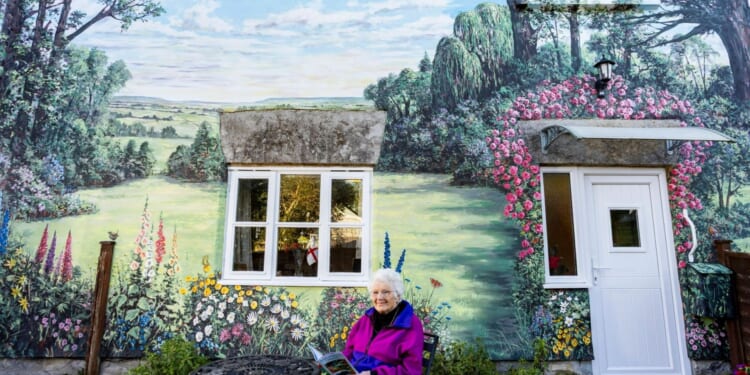 People hail great-grandmother, 94, a ‘genius’ for her dream garden design which means she doesn’t have to lift a finger