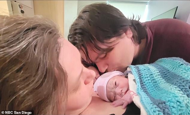 Katie fell pregnant on a trip to the US. The pregnancy was deemed high-risk so she remained in the US with medical approval while the couple began the green-card process