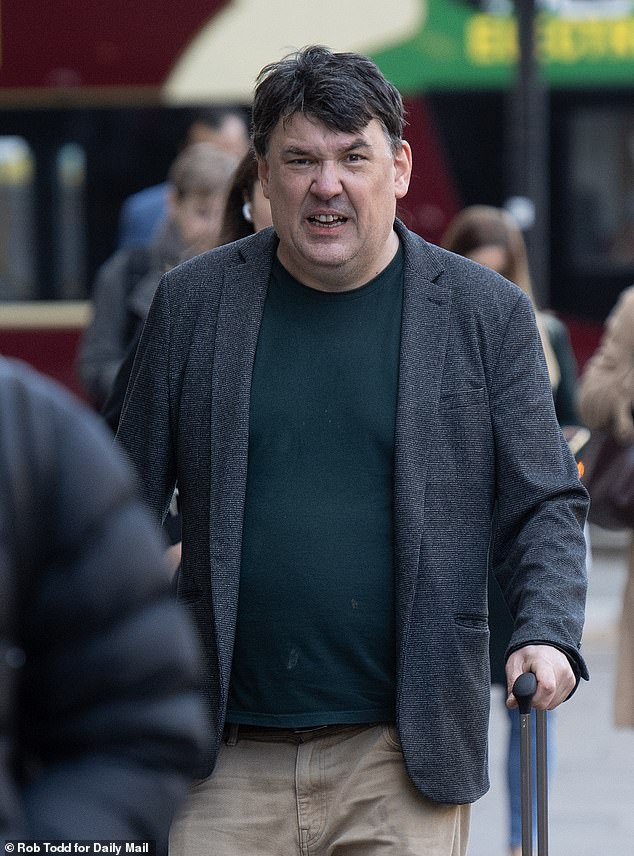 Linehan, who now lives in Arizona, arrived at Westminster Magistrates' Court wheeling a suitcase