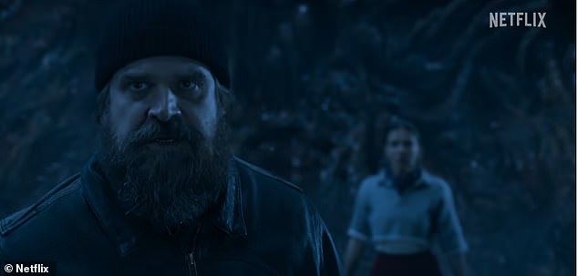 Jim Hopper is shown saying 'We've gotta go' in an ominous tone