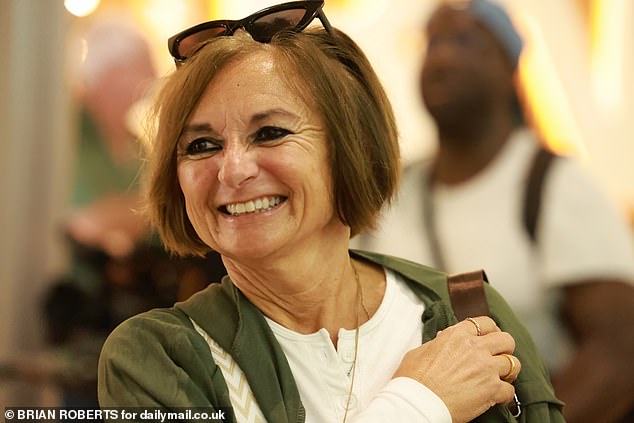 Tom Read Wilson's mother Juliette Cheeseman was also snapped making her way through arrivals at the airport