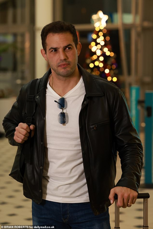 The Italian hunk, 40, was pictured at Brisbane Airport on Tuesday after making the 10,000 mile journey to the other side of the world